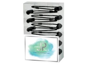 Bulk DC254 Jade Park 12 Pack Decorative Black Shower Curtain Hooks