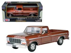 Motormax 79346brn 1979 Ford F-150 Pickup Truck Brown 124 Diecast Model