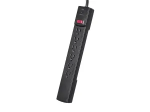 Monoprice 27033 6 Outlet Surge Protector Power Strip 6ft Cord, 2 Port 