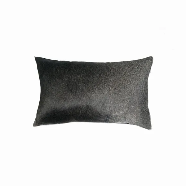 Homeroots.co 316997 12 X 20 X 5 Gray And White Cowhide - Pillow