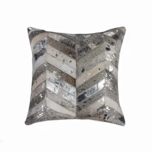 Homeroots.co 317037 18 X 18 X 5 Silver - Pillow