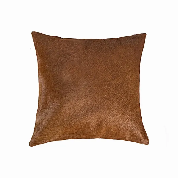 Homeroots.co 316648 18 X 18 X 5 Brown Cowhide - Pillow