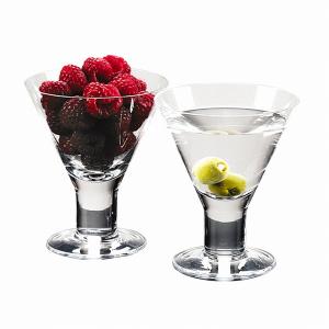 Homeroots.co 375718 Elegant Mouth Blown 6 Oz Crystal Martini  Dessert 