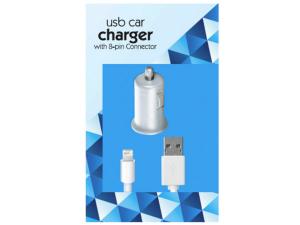 Bulk CR105 Usb Car Charger And 3039; Iphone Cable Set In White