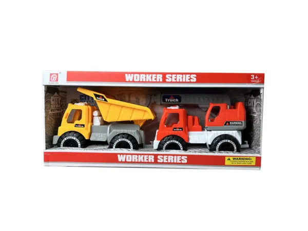 Bulk KL882 2 Pack Free Wheel Construction Truck Set