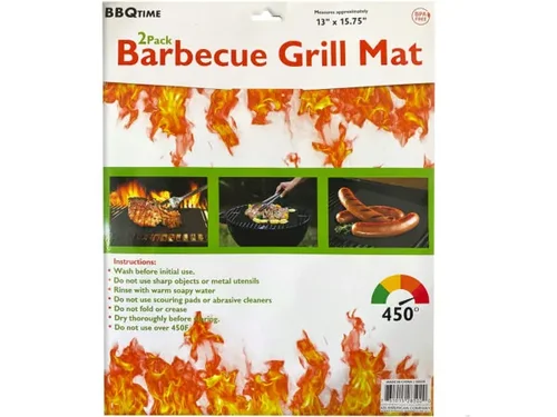 GE620 | Bulk Buys Miracle Non-Stick BBQ Grill Mats - 2 Pack