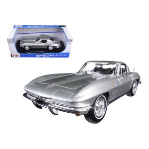 Maisto 31640bl 1965 Chevrolet Corvette Silver Special Edition 118 Diec