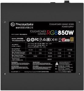 Thermaltake PS-TPG-0850FPCGUS-R Ps Ps-tpg-0850fpcgus-r Toughpower Rgb 