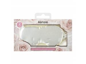 Bulk CA708 Kensie Ivory Satin Pillow Case And Eye Mask Set