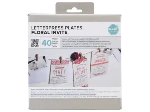 Bulk GR364 We-r 40 Piece Whimsy Invite Themed Letterpress Plates