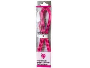 Bulk HX526 Lycus 4 Foot 8 Pin Iphone Charging Cable In Pink