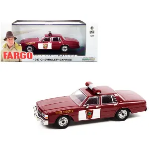 Greenlight 86610 1987 Chevrolet Caprice Burgundy With Burgundy Interio