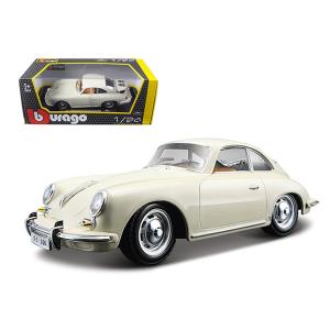 Bburago 22079w 1961 Porsche 356 B Coupe Ivory White 124 Diecast Model 