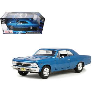 Maisto 31960bl 1966 Chevrolet Chevelle Ss 396 Blue Metallic 124 Diecas