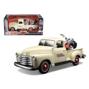 Maisto 32194 1950 Chevrolet 3100 Pickup Truck Cream 125 And 2001 Flsts