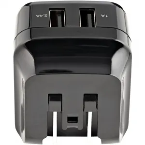 Startech USB2PACUBK 2 Port Usb Wall Charger, 17w Wall Charger Hub (2.4