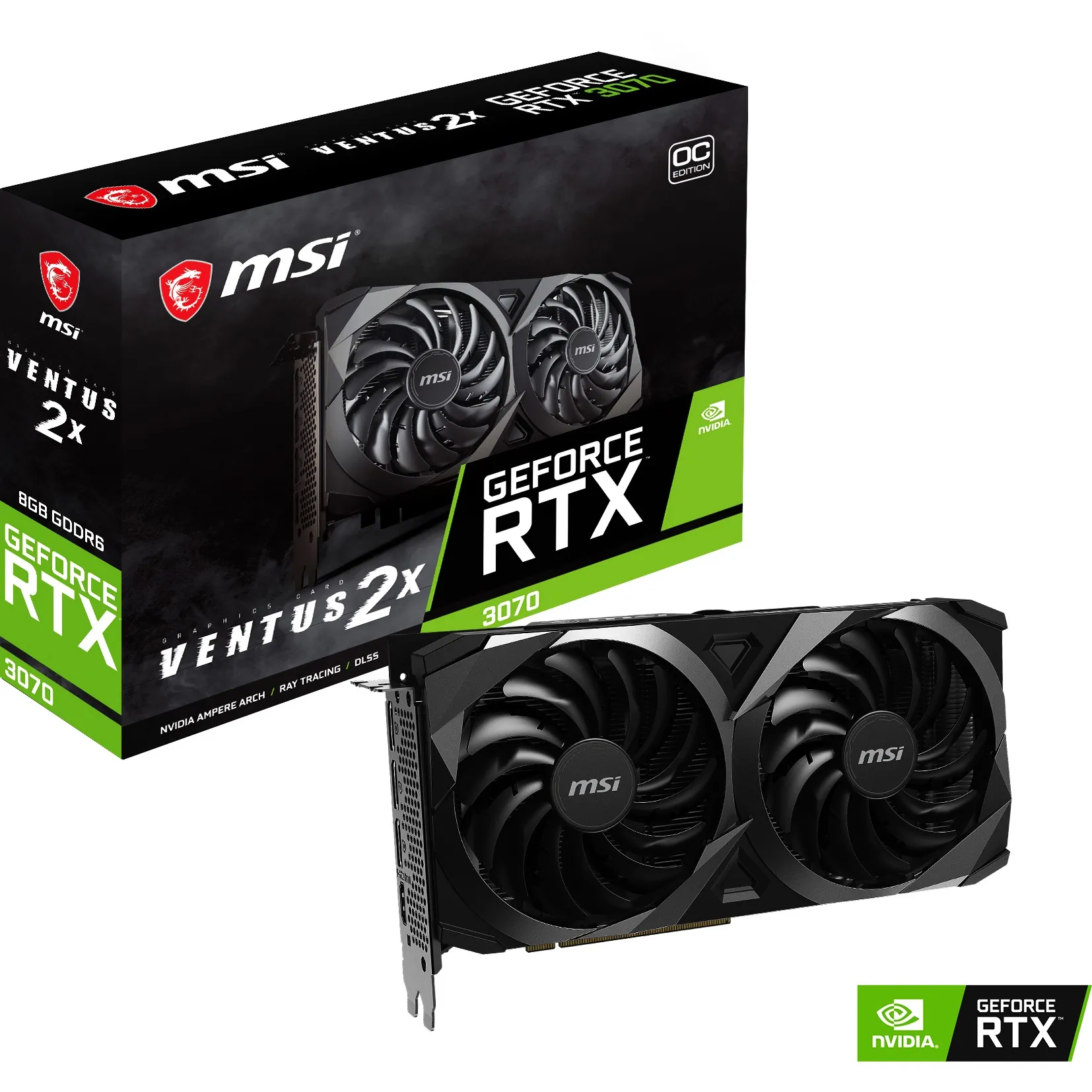 Msi G3070V2XCL Geforce Rtx 3070 Ventus 2x Oc 8gb Graphics Card