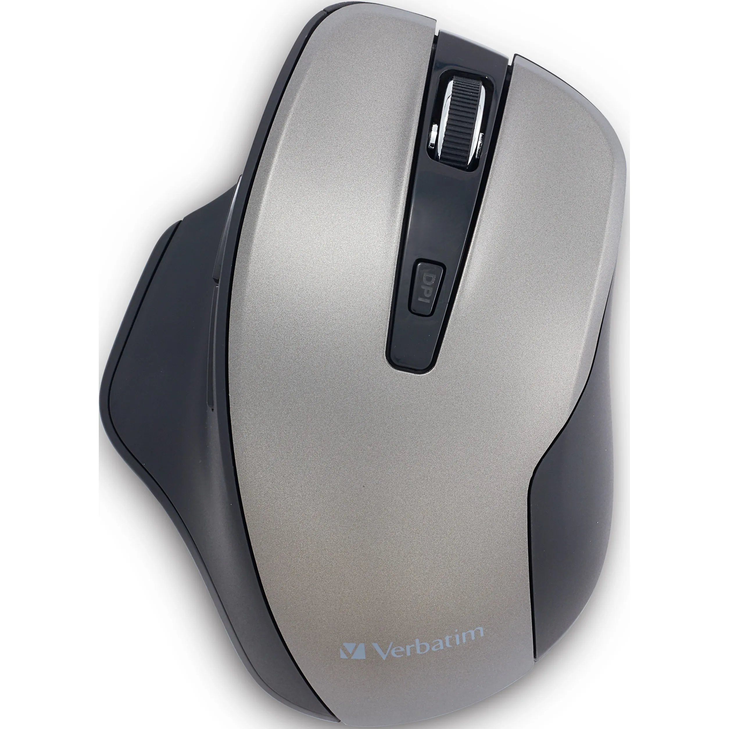 Verbatim 70242 Silent Ergonomic Wireless Blue Led Mouse - Graphite - B