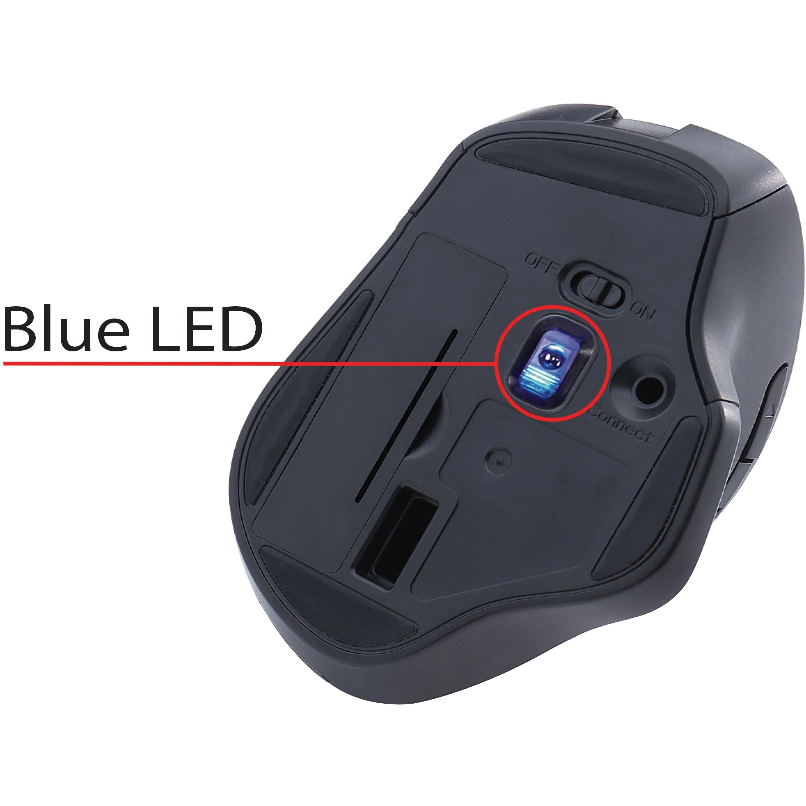 Verbatim 70242 Silent Ergonomic Wireless Blue Led Mouse - Graphite - B