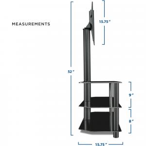 Relaunch MI-863 Mount-it Tv Stand With Glass Shelves