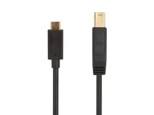 Monoprice 38614 Select Usb 3.0 Type-c To Type-b Cable_ 6ft_ Black