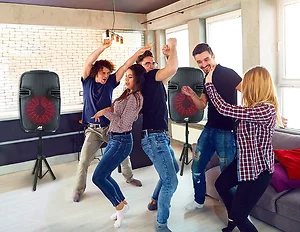 NDS-8007D | Naxa Electronics Dual Bluetooth Party Speakers