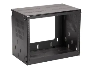 Black RM687 8u Wallmount Cabinet 36.31inch W X 12inch D 10-32 Tapped R