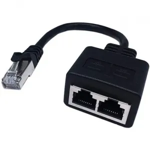 4xem 4XCAT6SPLITTER 6in Rj45 Cat6 Splitter 2xfm