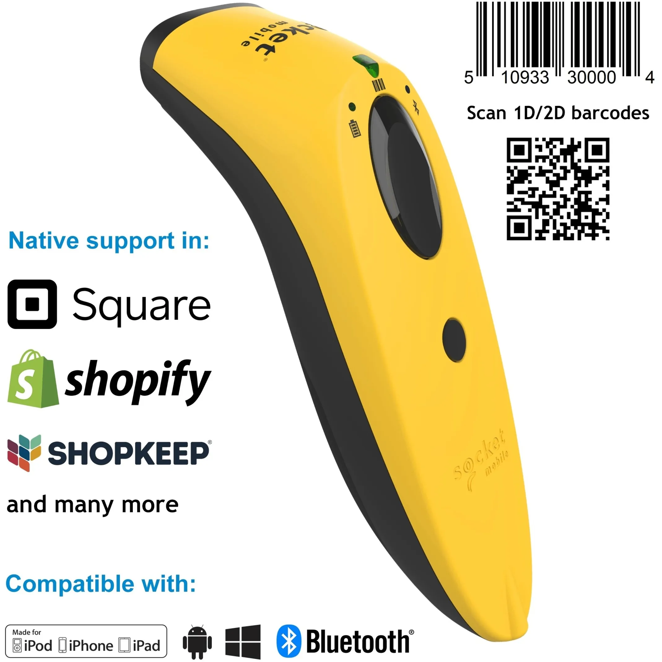 Socket CX3442-1897 Yellow 2d Barcode  Passport