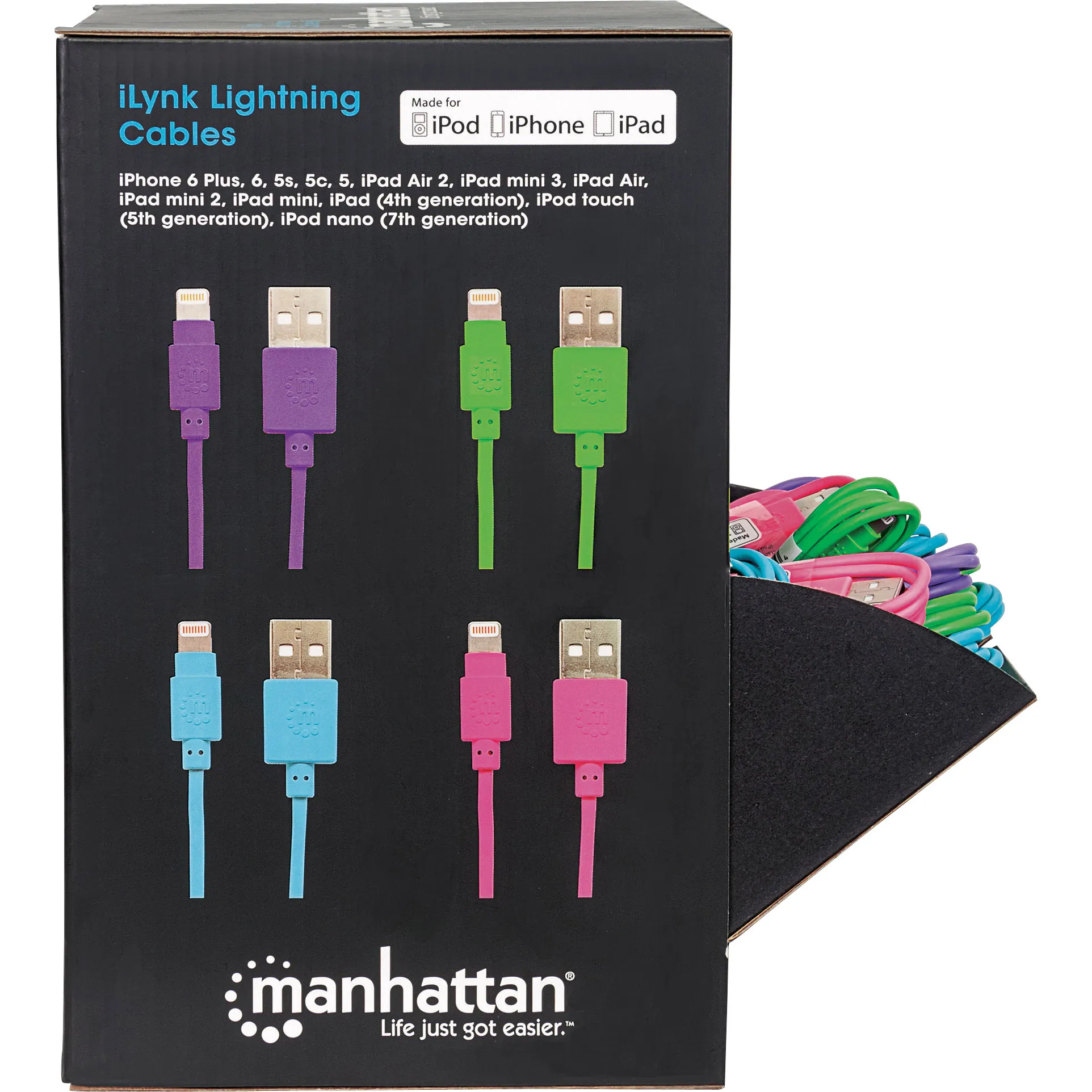 Manhattan 394277 Ilynk Lightning Cable Countertop Display Includes 40 