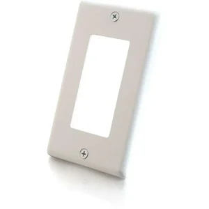 03736 | C2g White Decorative Metal Single Gang Wall Plate