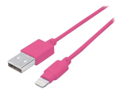 Manhattan 394222 3 Ft Lightning Cable Pink