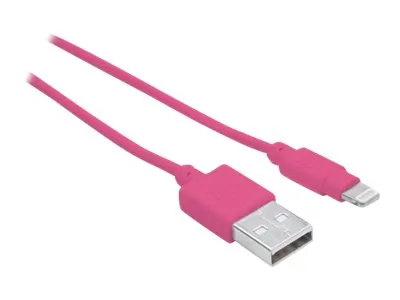 Manhattan 394222 3 Ft Lightning Cable Pink