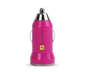 IE-PCPUSB-PK | Mizco 1AMP Pink USB Car Charger with Dual