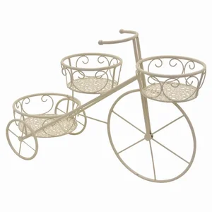 PBTH94636 | Plutus Brands Elegant White Metal Tricycle