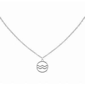 Rael N1050-SS Aquarius Zodiac Symbol Necklace