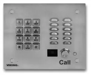 Viking VK-K-1705-3 Stainless Steel Vandal Resistant Entry Phone With K