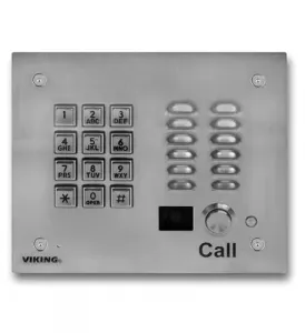 Viking VK-K-1705-3 Stainless Steel Vandal Resistant Entry Phone With K