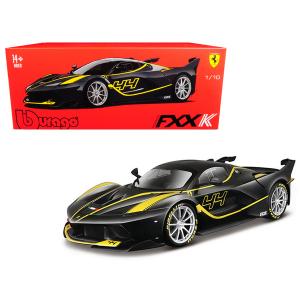 Bburago 16907bk Ferrari Fxx-k 44 Black With Yellow Stripes Signature S