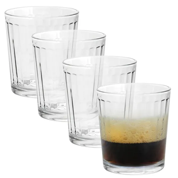 Pasabahce 524831104571 Optica 4 Piece 13 Ounce Double Old Fashioned Se