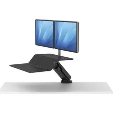 Fellowes FEL 8081601 Lotustrade; Rt Sit-stand Workstation Black Dual -