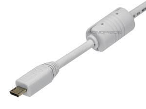 Monoprice 8641 Usb 2a M To Micro 5pin M 6ft- White