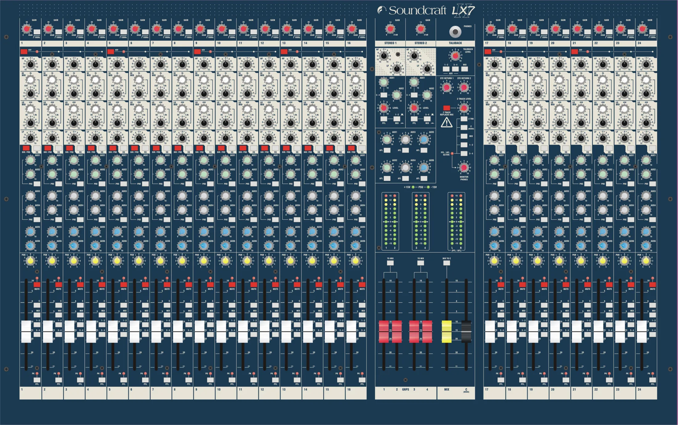 Harman RW5675 Soundcraft Lx7ii 24ch 24+443