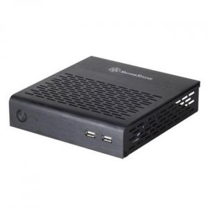 Silverstone PT13B Cs  Thin Mini-itx 2.5þx1 Usb2.0x2 Aluminum Steel Bl