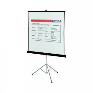 Quartet QRT570S Portable Tripod Projection Screen 70x70 99 Diagonal Wh