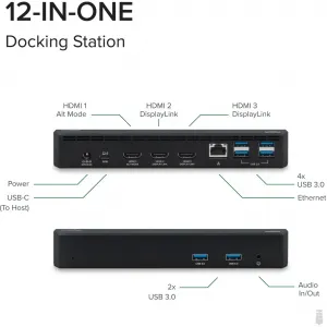 Plugable UD-3900PDZ Plugable Usb C Triple Display Dock