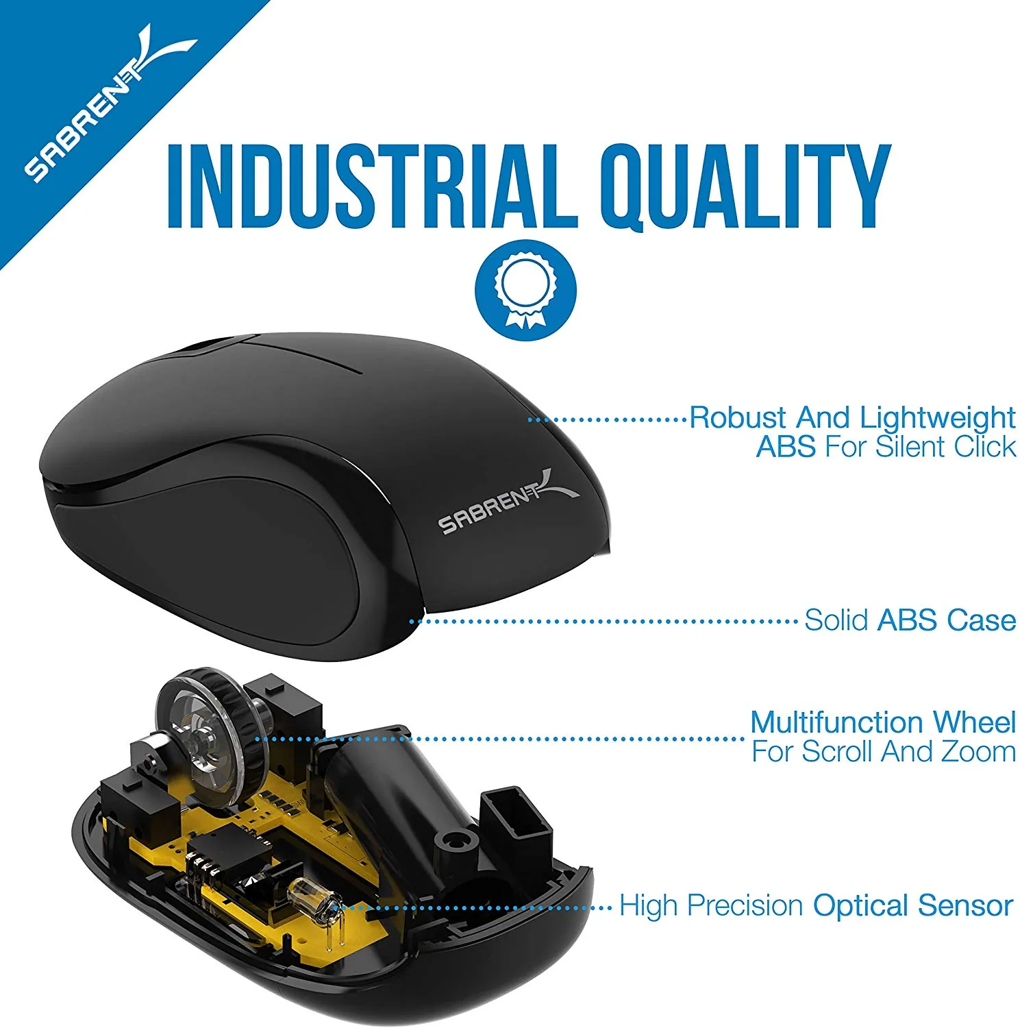 Sabrent MS-WSML Mini Travel 2.4ghz Wl Mouse