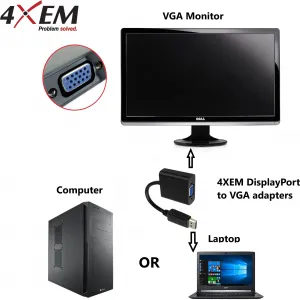 4xem 4XDPMVGAM15FT 15ft 5m Displayport To Vga Mm