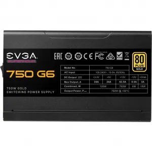 Evga 220-G6-0750-X1 Supernova 750 G6 750w 80+ Gold Fully Modular Psu