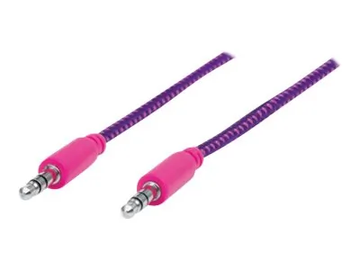 Manhattan 352833 6 Ft Braided Audio Cable